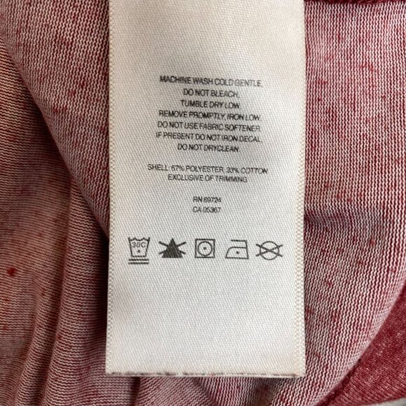 Columbia Men's Henley Shirt Medium Red Long-Sleeve Omni-Wick Polyester/Cotton - Picture 5 of 10